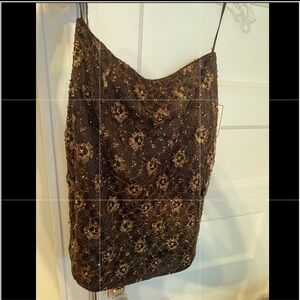 Jovani Sequin Skirt Brown